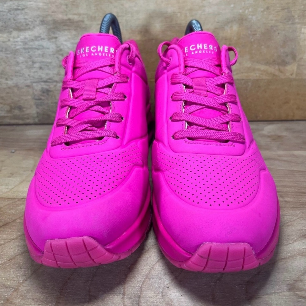 Skechers Uno Night Shades Womens Size 9 Shoes Sneakers Hot Pink 73667 Lace Up